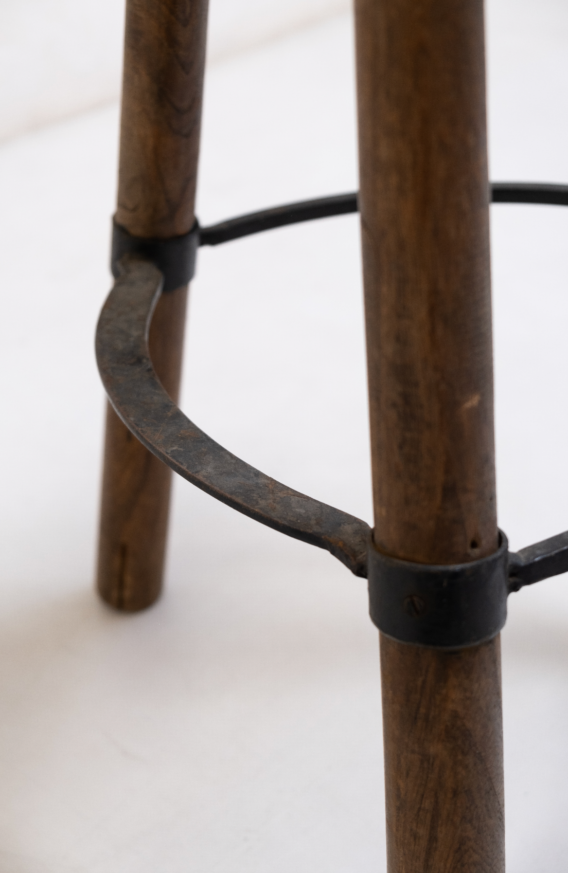 Birthing Primitive Bar Stools, Pair