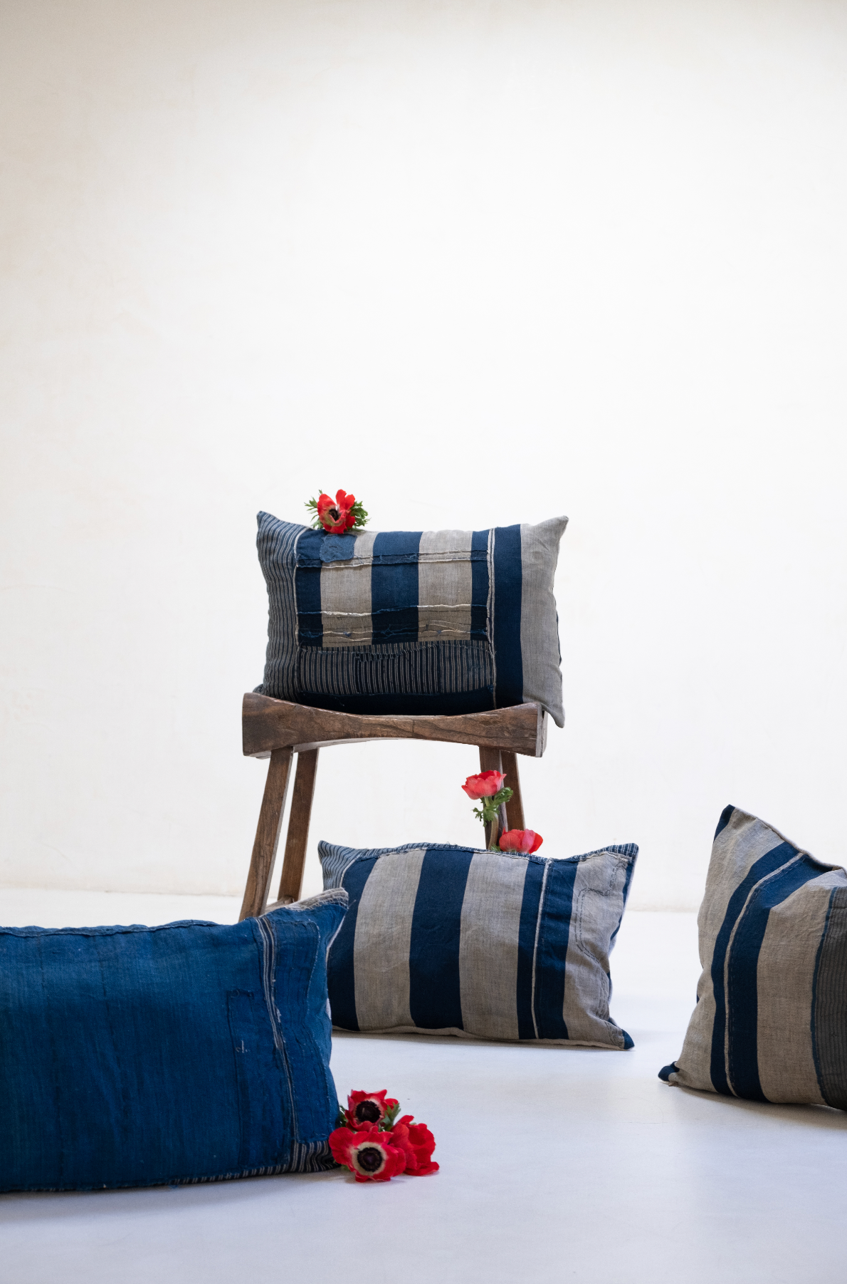 Blue Japanese Pillows, Vintage