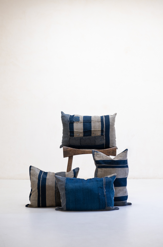 Blue Japanese Pillows, Vintage