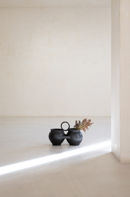 Vintage Double Black Water Pot