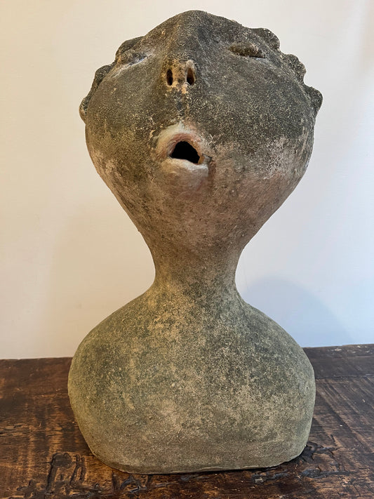 Thai Terracotta Artistic Head Sculpture